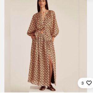 J.Crew, NWT Side slit Maxi skirt in Ratti Prism Floral 💯% cotton/pockets BG543